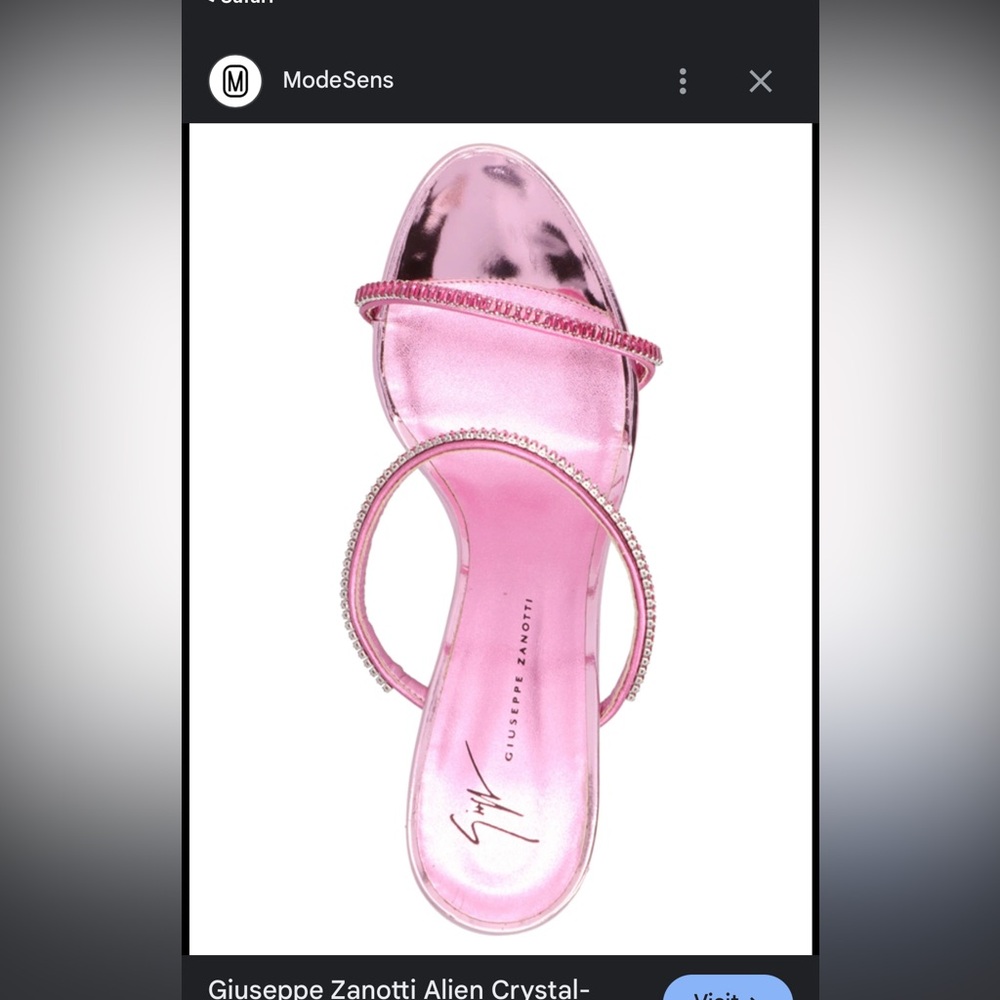 Gianvito Rossi Alien Iride Crystal heels sandals pink lilac 36
